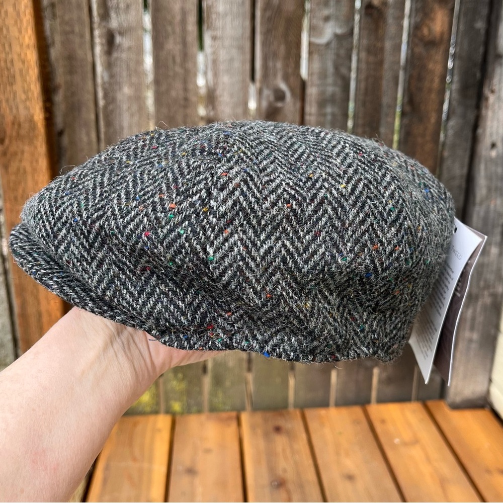 Aran Sweater Market Ireland Men's Donegal Wool Tweed Driving Cap Gray Sz S